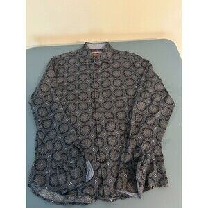 Consequence Men’s Shirt Medium Navy Multi Mosaic Button Down